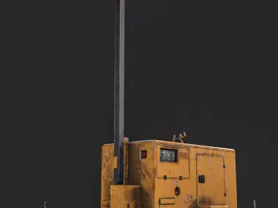  Mobile Lighting Towers Low-poly 3D model