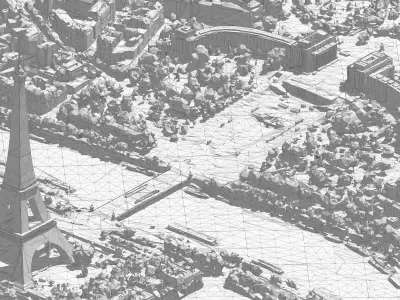 Paris City Center 3D model