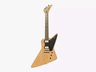 Electric Guitar F09 Light Wood - Music Instrument Design Low-poly 3D model