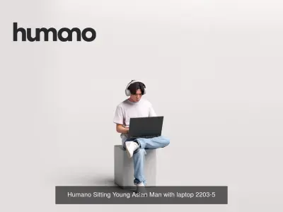 Humano 6-Pack - SITTING SEATED WOMAN MAN PEOPLE - 6x 3D models A