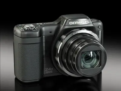 Olympus Stylus SZ15 compact digital camera Low-poly 3D model