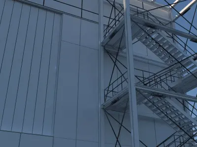 Industrial Warehouse Exterior 17 3D model