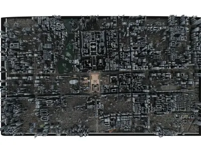  City of Beijing Low-poly 3D model