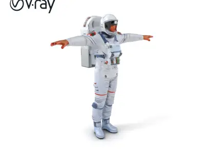 Astronaut Space Suit Character model pack Low-poly 3D model