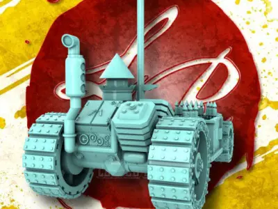 Space Ork Battlewagon 3D print model