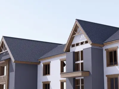 village building Low-poly 3D model