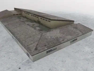 EDDF Fire Station 3 Low-poly 3D model