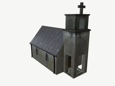 The old chapel Low-poly 3D model