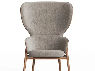 Hygge High Back Rocking Chair 3D model