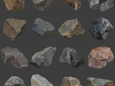 Stones Pack Volume 2 Low-poly 3D model