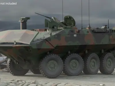  US Amphibious Combat Vehicle ACV Rigged for Maya 
