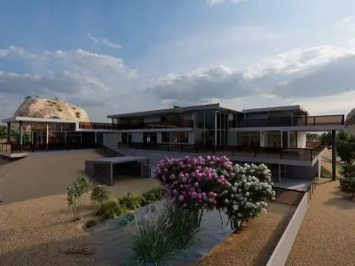 Casa Scene-villa-modern house 3D model 87