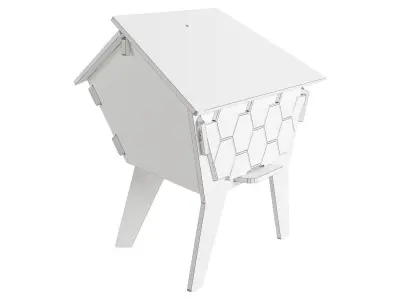 Plywood Beehive 3D model