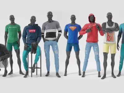 Male mannequins whith clothes  FULL PACK