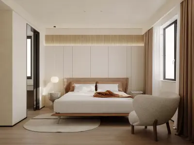 Bedroom interior scenes 3D model 43