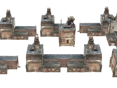 Abandoned Buildings Pack 3D model  3D model
