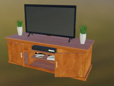 TV table Low-poly 3D model