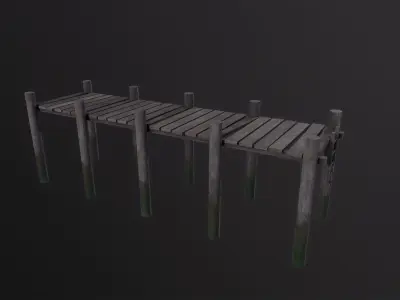 Dock 3D Model Low-poly 3D model