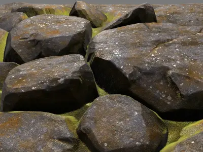 Floor Rock Low-poly 3D model