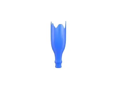 Broken Bottle v1 006 Low-poly 3D model