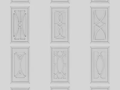 Cabinet doors set 3D model purchase
