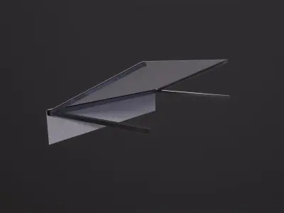 Awning sheet of paper 3D Model Low-poly 3D model