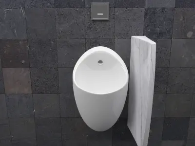 Urinal 3 modern urinals for bathroom 3D model