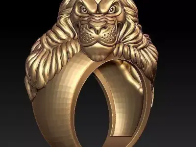 lion ring  3D print model