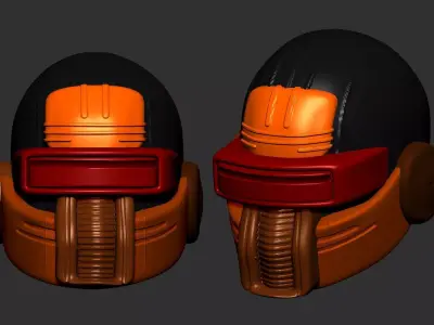 helmet high poly sculpt 3d printable ver 7 3D model 3D model