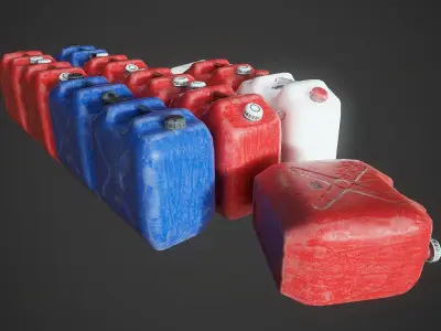 Plastic canister Low-poly 3D model