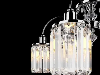 Crystal chandelier Citilux Cindy CL330151 Chrome 3D model