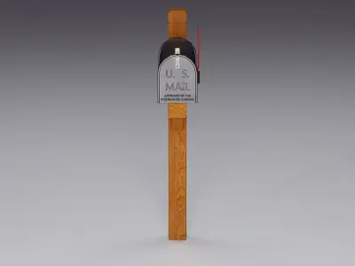 Mail Box Low-poly 3D model