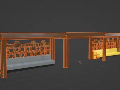Bus Shelter 3D model order