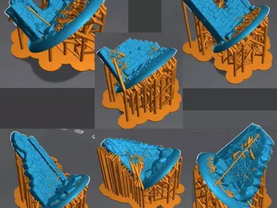 Ancient Ivy Ruins Set - Fantasy Terrain for RPGs Pre-supported 3D print model