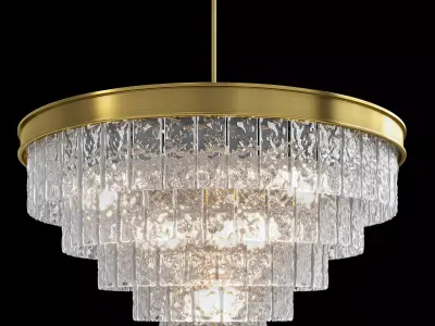 Led7 Future Restoration Hardware - Glace 5-tier Round Chandelier 3D model