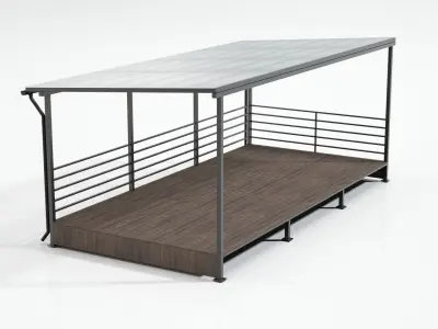 2 cafe terrace 3D model