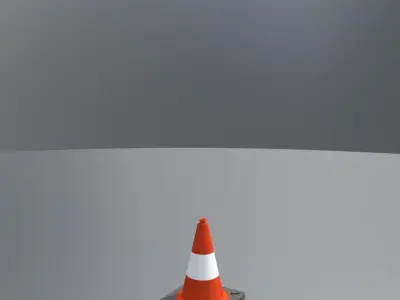 Traffic Cone 300 mm Low-poly 3D model