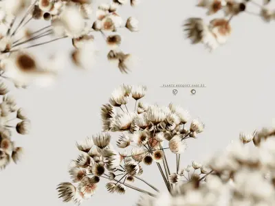 plants bouquet vase 33  3D model