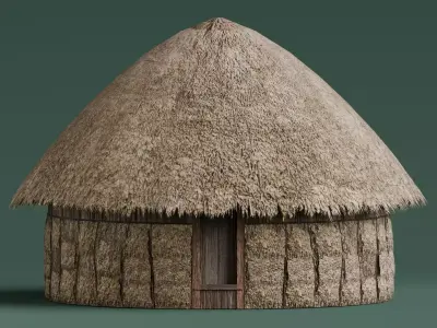 Traditional Houses - Rumah Honai Low-poly 3D model