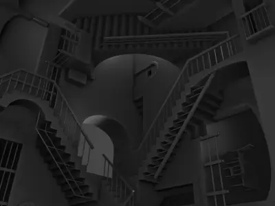 Escher Relativity 3D Model 3D model