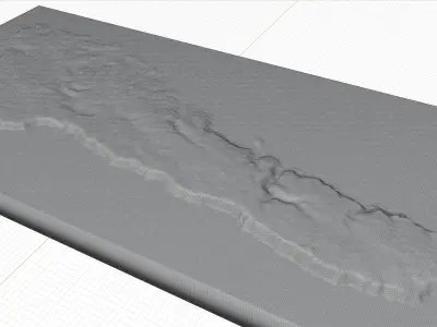 Lampedusa island 3d model terrain Low-poly 3D model