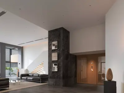 Modern Creative Office Interior Scene 3D model