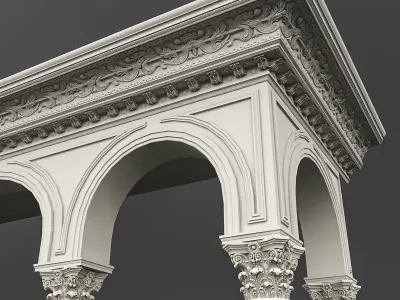 mosque entrance 01 3D model