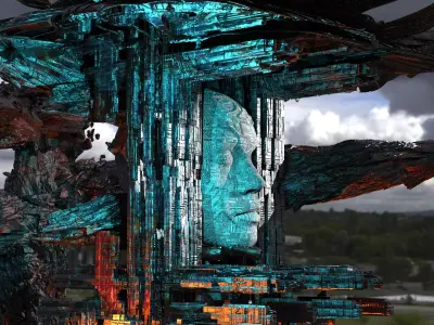 Ancient Crystal Sci fi tower  3D model