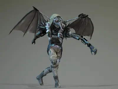 IndustrialMech03 Low-poly 3D model