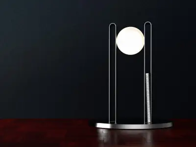 Modern minimalist steel lamp 3D print model
