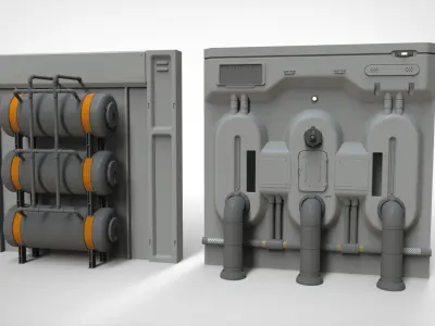 sci-fi Architecture kitbash 16 3D model