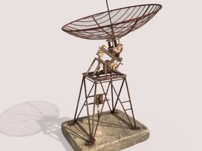 Old Satellite Antenna 3D model