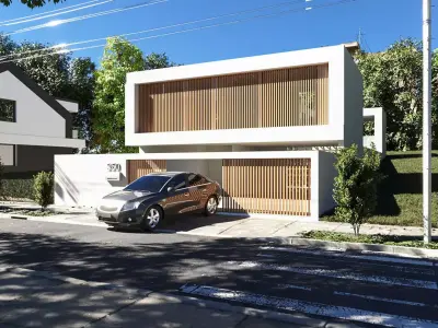 House Nanet exterior scene 3D model 3D model