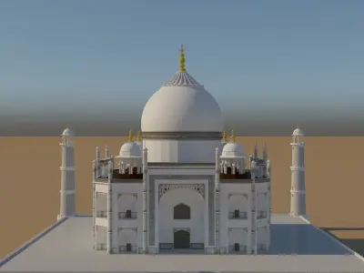 Taj Mahal Mausoleum 3D model